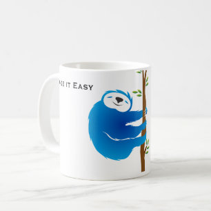 Blue Sloth Take It Easy, Nice and Slow Coffee Mug