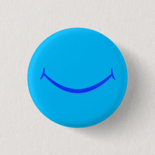 Blue Smile 1 Inch Round Button