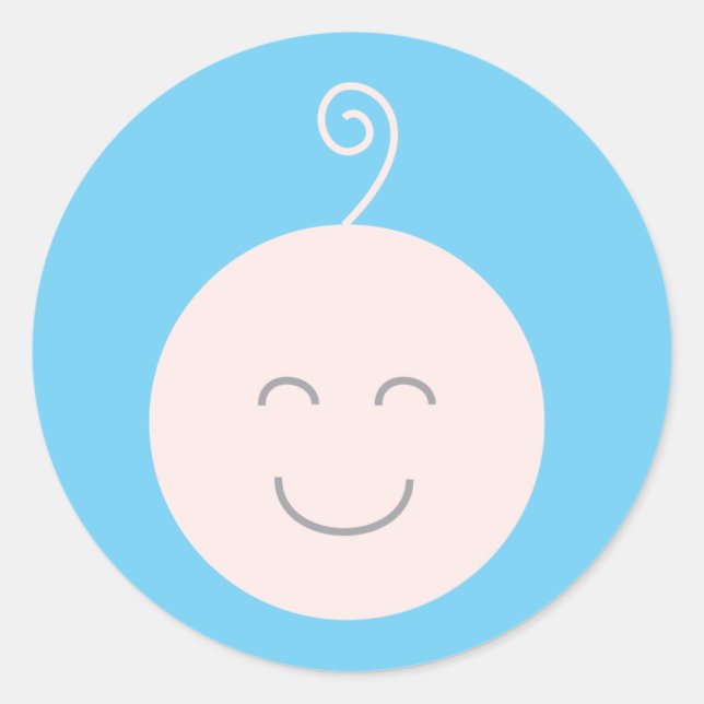 Blue Smile Baby Sticker (Front)