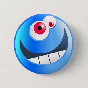 blue-smilie 2 inch round button