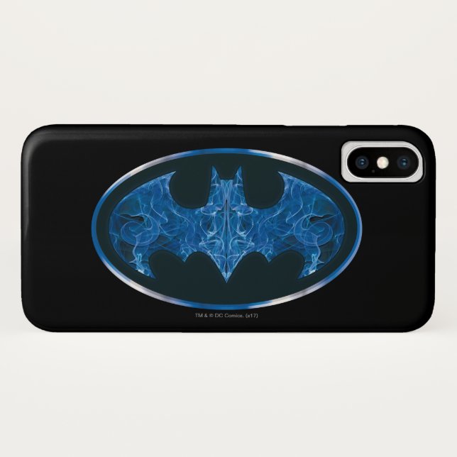 Blue Smoke Bat Symbol Case-Mate iPhone Case (Back (Horizontal))