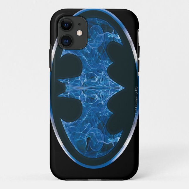 Blue Smoke Bat Symbol Case-Mate iPhone Case (Back)