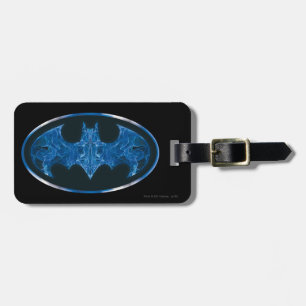 Blue Smoke Bat Symbol Luggage Tag
