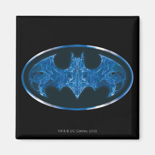 Blue Smoke Bat Symbol Magnet
