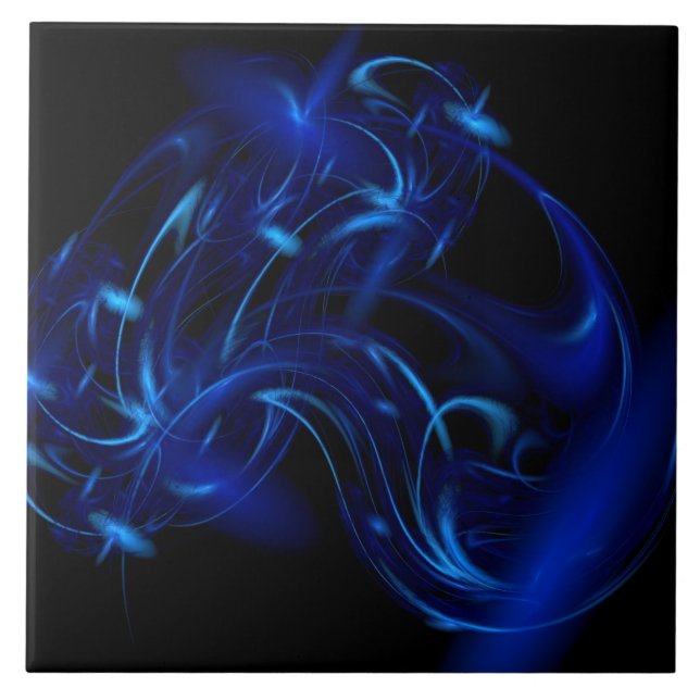 Blue Smoke Design Tile (Front)