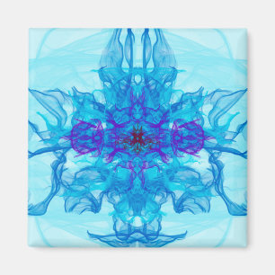 BLUE SMOKE - Fractal Art - Magnet