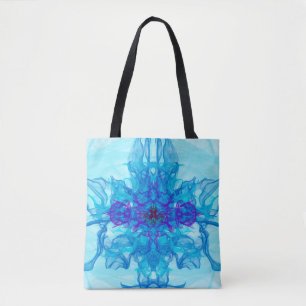BLUE SMOKE - Fractal Art - Tote Bag