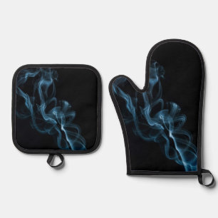 Blue Smoke Oven Mitt & Pot Holder Set