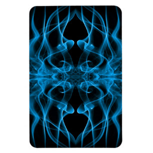 Blue Smoke Symmetrical Minimalist Black Magnet