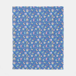 Blue smoochy pooch fleece blanket