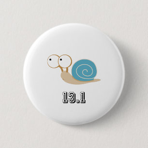 Blue Snail 13.1 (half marathon) 2 Inch Round Button