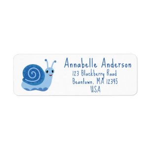 Blue Snail Mail Personalize Label