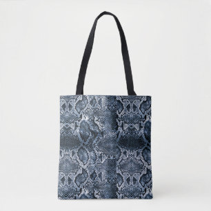 Blue Snake print Tote Bag