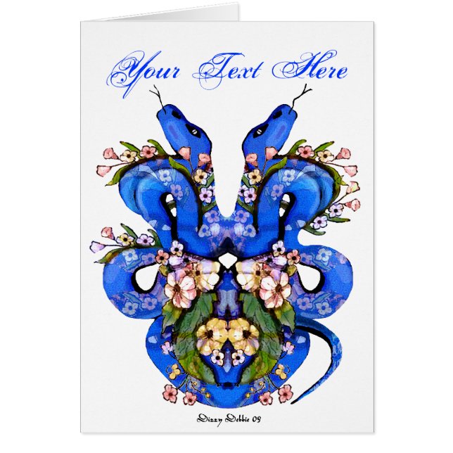 Blue Snake Tattoo Card (Front)