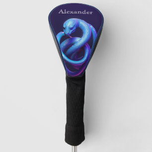 Blue Snake With Your Name Golf Head Cover