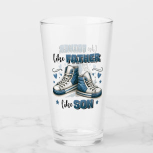 Blue Sneakers Like Father, Like Son Glass