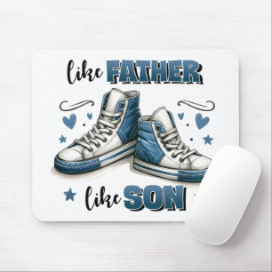 Blue Sneakers Like Father, Like Son Mouse Pad