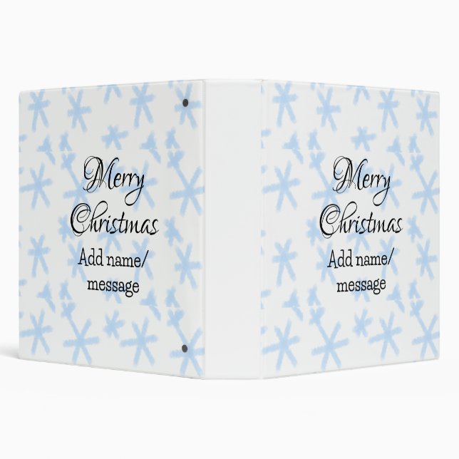 Blue snow flakes Christmas pattern snow pattern Binder (Background)