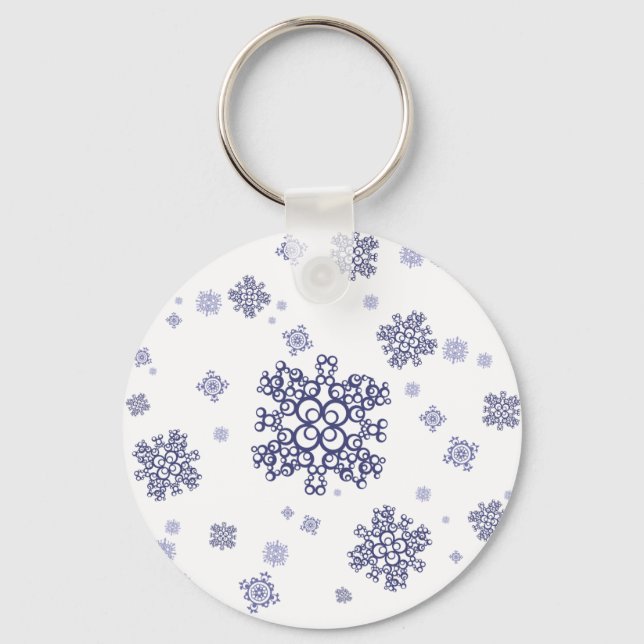 Blue Snow Keychain (Front)