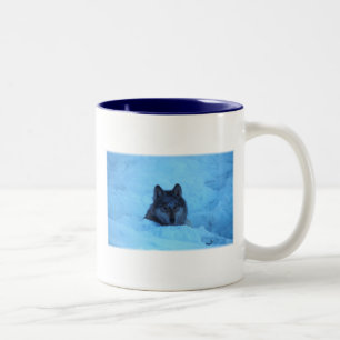 Blue Snow Timber Wolf Mug