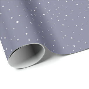 Blue Snow White Christmas Gift Wrap
