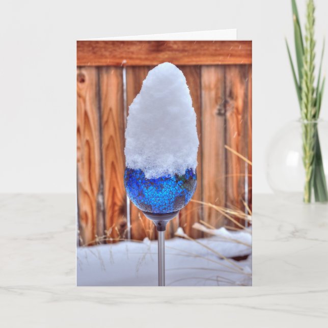 Blue Snowcone Holiday Card (Front)