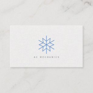 Blue Snowflake AC Business Card