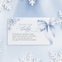 Blue Snowflake Baby Shower Books for Baby