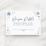 Blue Snowflake Baby Shower Diaper Raffle Ticket Enclosure Card<br><div class="desc">Invite friends and family to participate in a diaper raffle with this elegant snowflake themed baby shower enclosure card.</div>