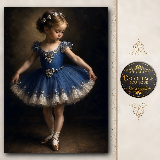 Blue Snowflake Ballet Princess Tissue Paper (Blue Snowflake Ballet Princess Tissue Paper)