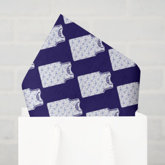 Blue Snowflake Basketball Jersey Tissue Paper