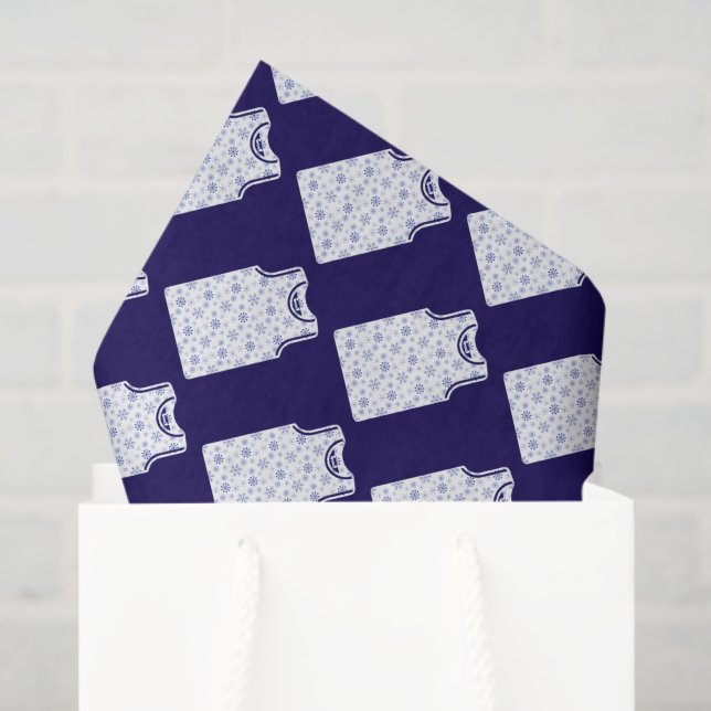 Blue Snowflake Basketball Jersey Tissue Paper (Gift Bag)