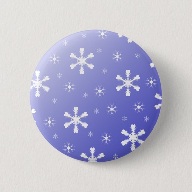 Blue Snowflake Button (Front)