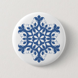 Blue Snowflake Button
