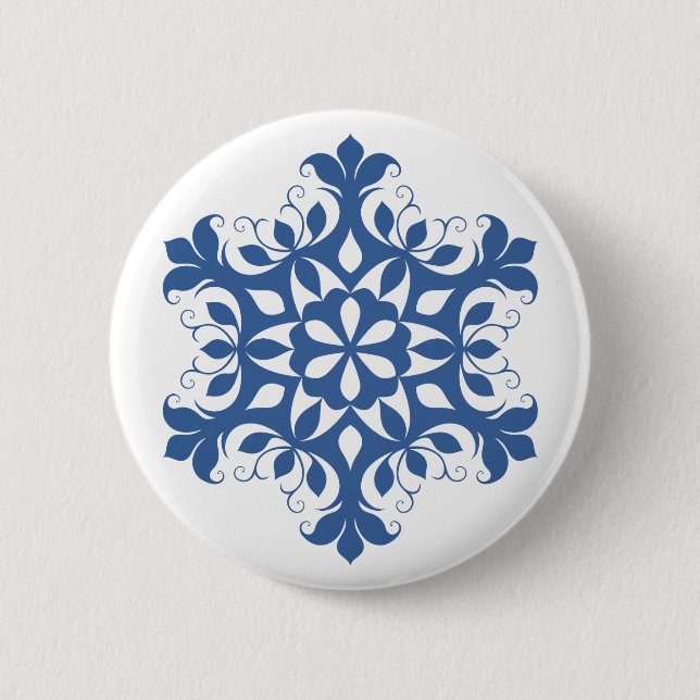 Blue Snowflake Button (Front)