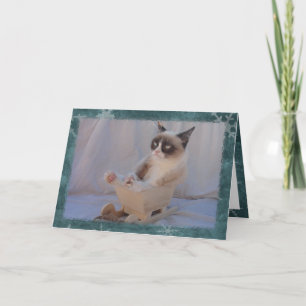 Blue Snowflake Card   Dashing through the.... NO!