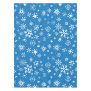 Blue Snowflake Christmas Design Tablecloth