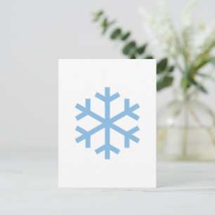 Blue Snowflake Christmas Postcard
