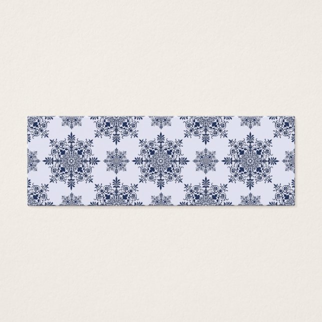 Blue Snowflake Damask Pattern (Front)