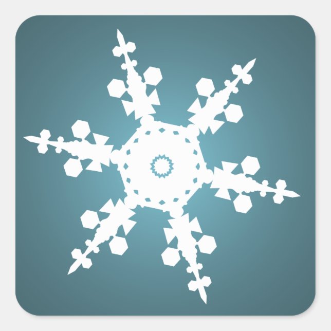 blue snowflake envelope seal (Front)