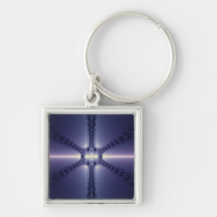 Blue Snowflake Keychain