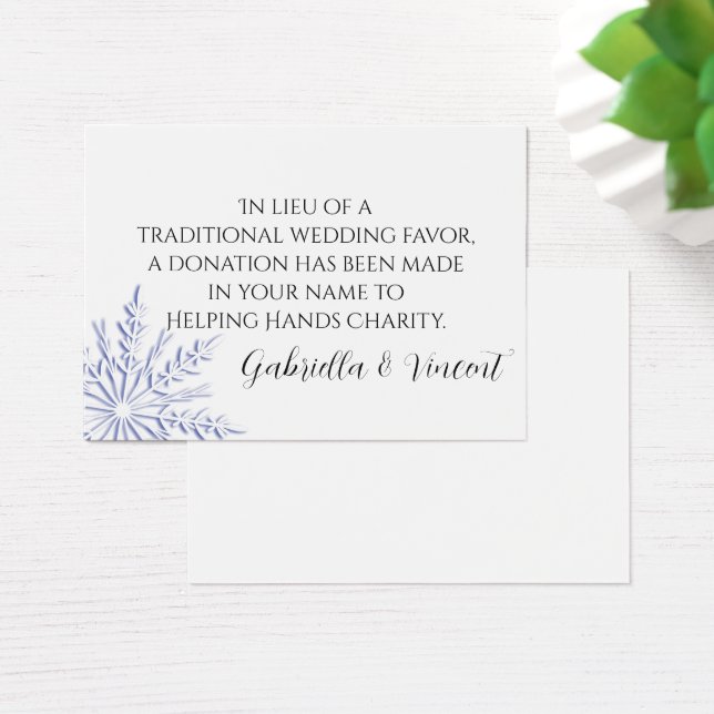 Blue Snowflake Mariage d'hiver Charité Favoriser (Bureau)