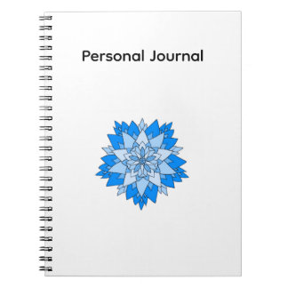 blue snowflake mug notebook