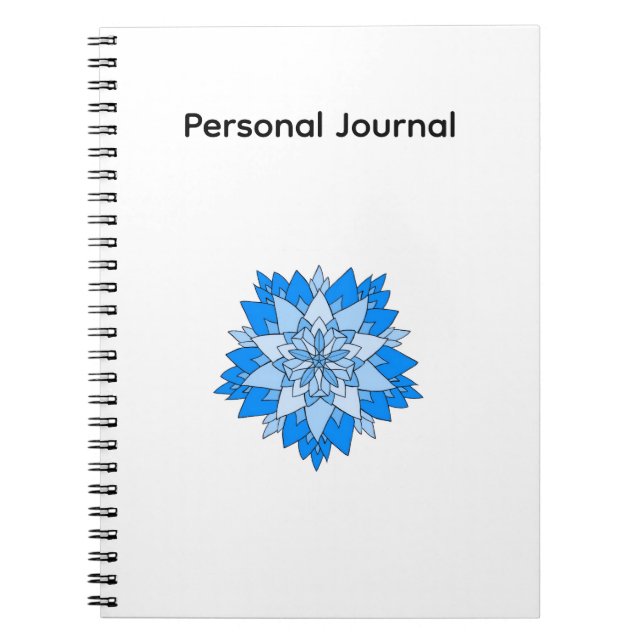 blue snowflake mug notebook (Front)