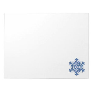 Blue Snowflake Notepad