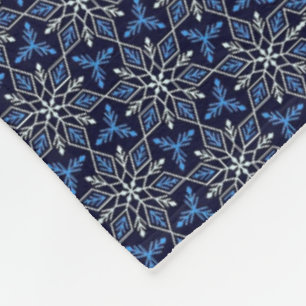 Blue Snowflake Pattern Blanket