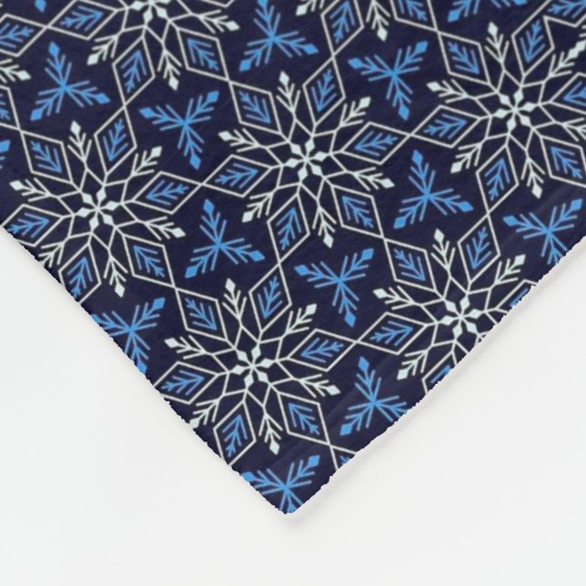 Blue Snowflake Pattern Blanket (Corner)