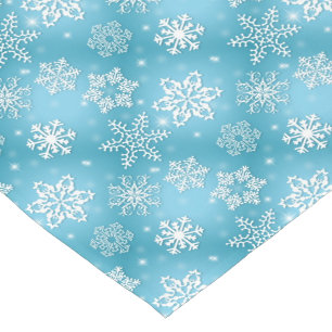 Blue snowflake pattern Christmas Table runner