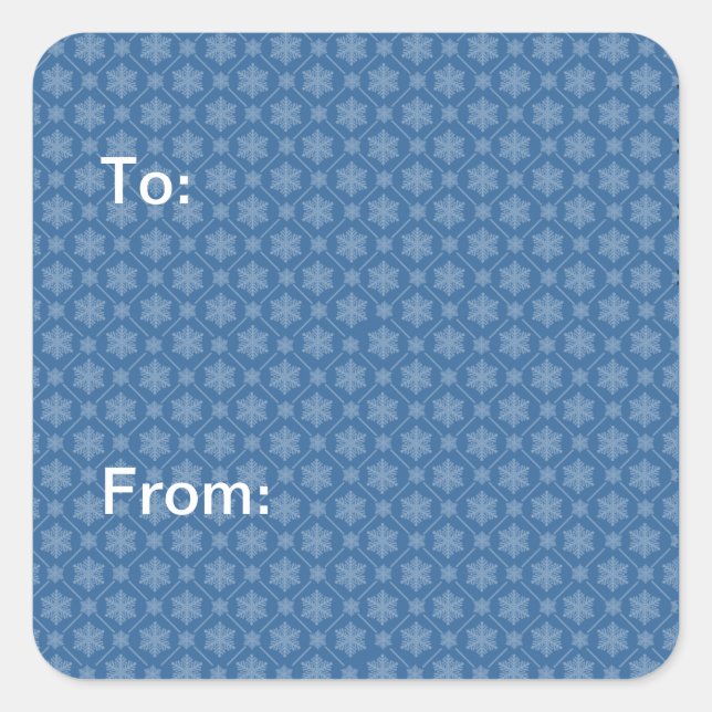 Blue Snowflake Pattern Stickers (Front)