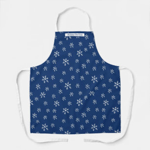 Blue Snowflake Personalized Apron